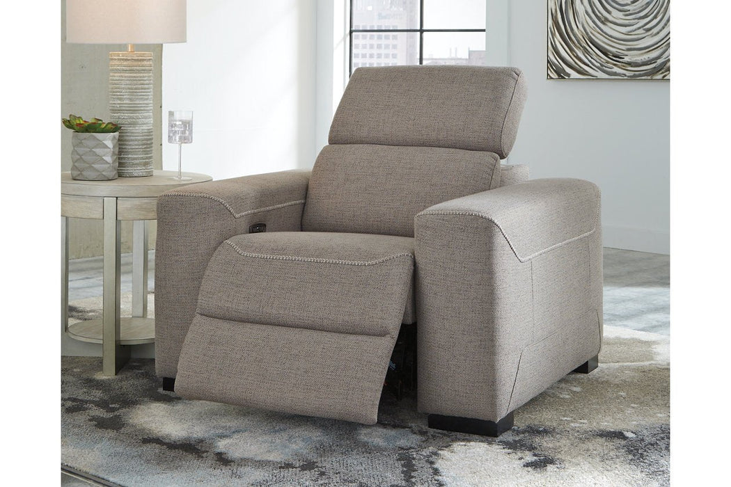 Mabton Gray Power Recliner - 7700513 - Gate Furniture