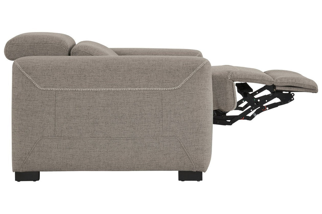 Mabton Gray Power Recliner - 7700513 - Gate Furniture