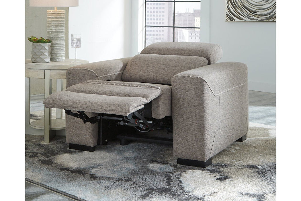 Mabton Gray Power Recliner - 7700513 - Gate Furniture