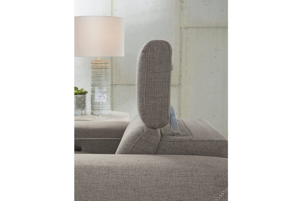 Mabton Gray Power Recliner - 7700513 - Gate Furniture