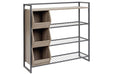 Maccenet Grayish Brown/Gunmetal Shoe Rack - Z1510473 - Gate Furniture
