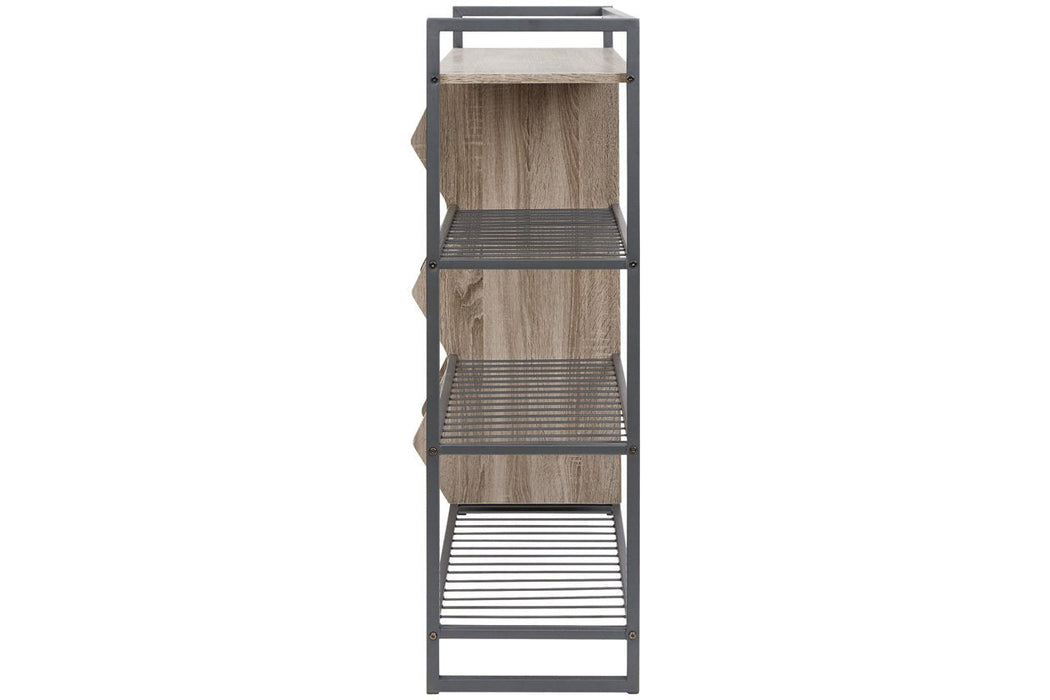 Maccenet Grayish Brown/Gunmetal Shoe Rack - Z1510473 - Gate Furniture