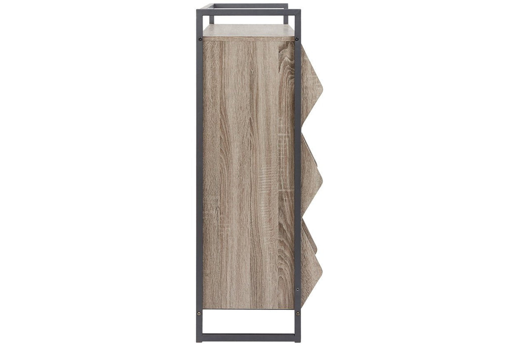 Maccenet Grayish Brown/Gunmetal Shoe Rack - Z1510473 - Gate Furniture