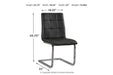 Madanere Black/Chrome Finish Dining Chair (4/CN) - D275-01 - Gate Furniture