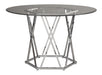 Madanere White-Chrome 5-Piece Dining Room Set - Gate Furniture