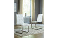 Madanere White/Chrome Finish Dining Chair (4/CN) - D275-02 - Gate Furniture