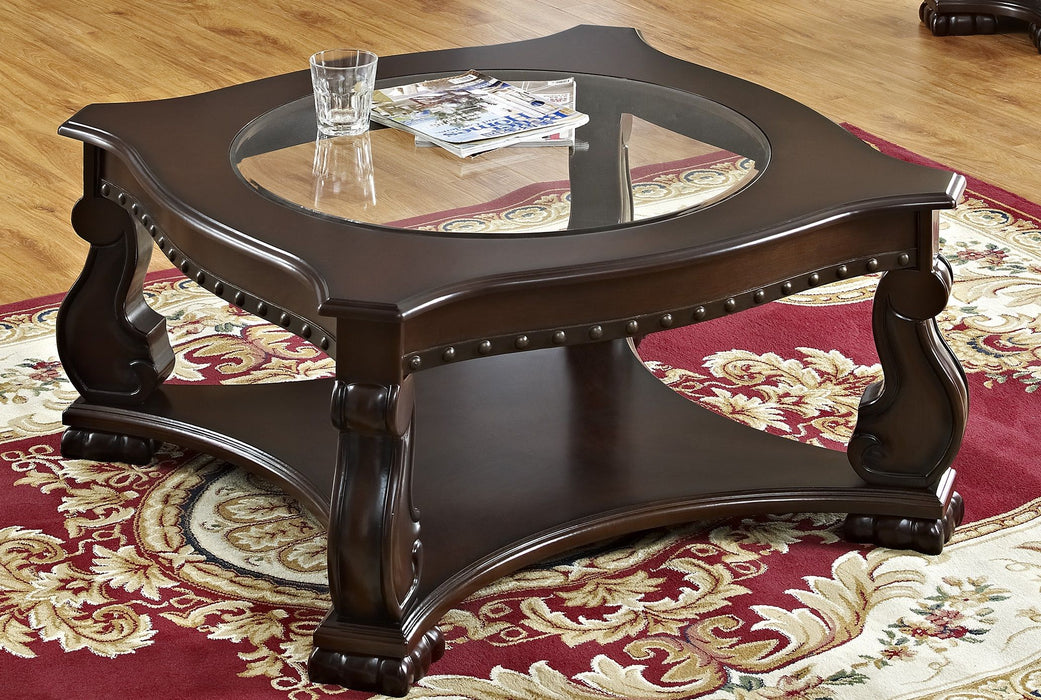 Madison Brown Wood 3-Piece Coffee Table Set (1xCoffee 2xEnd) - Gate Furniture