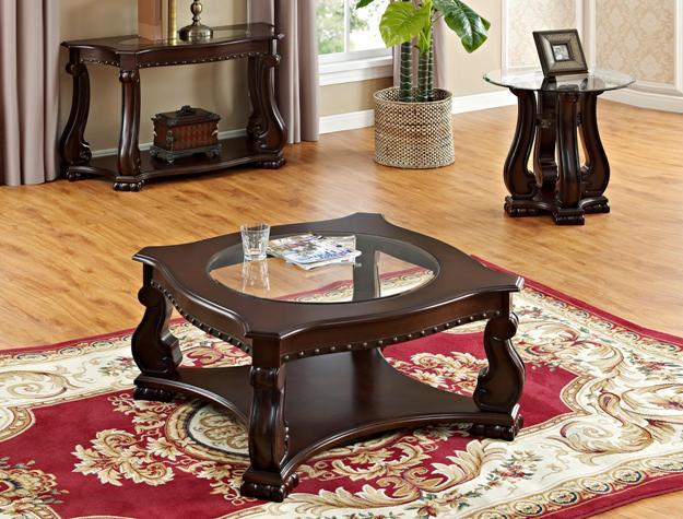 Madison Brown Wood Coffee Table with Casters - 4320-04 - Gate Furniture