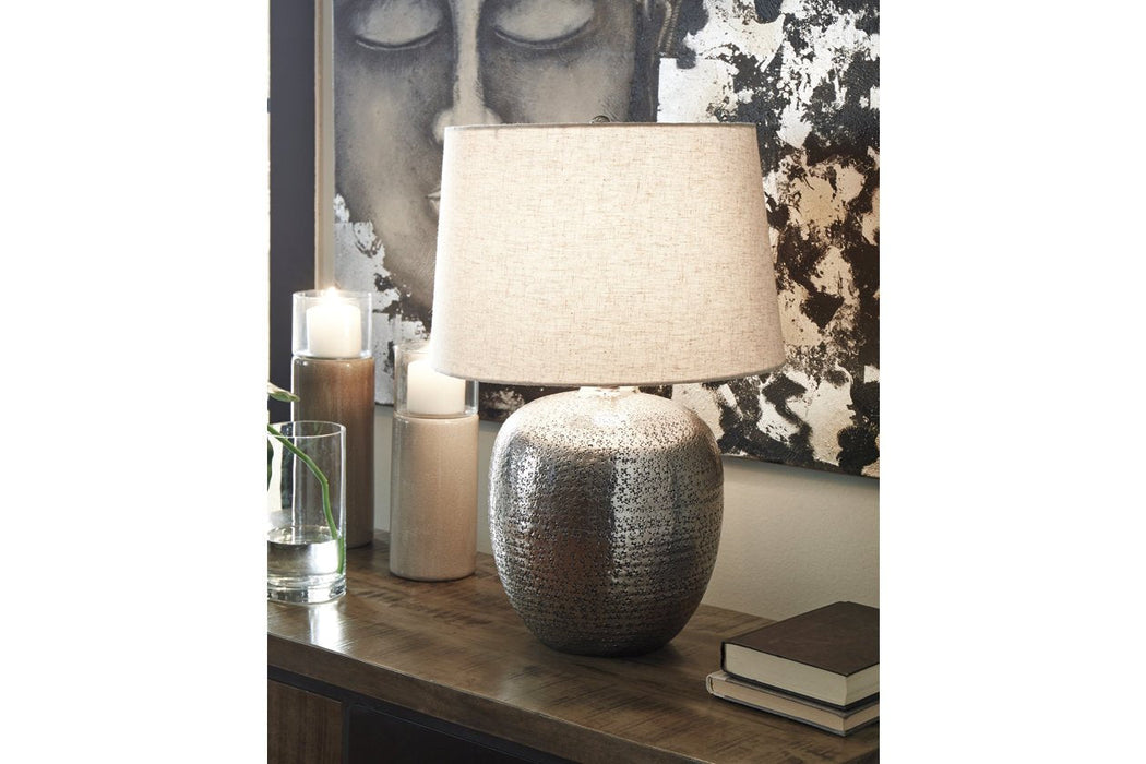 Magalie Antique Silver Finish Table Lamp - L207314 - Gate Furniture
