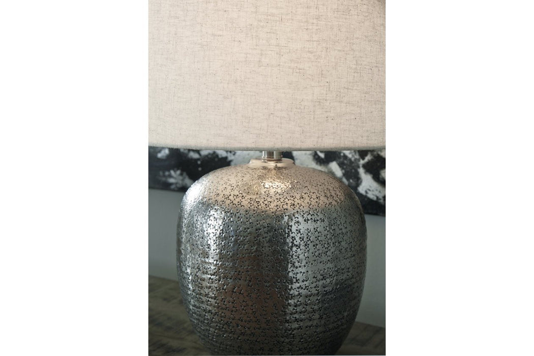 Magalie Antique Silver Finish Table Lamp - L207314 - Gate Furniture