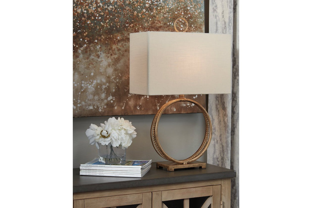 Mahala Antique Gold Finish Table Lamp - L208124 - Gate Furniture