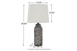 Mahima Black/White Table Lamp (Set of 2) - L235584 - Gate Furniture