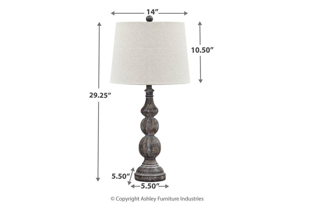 Mair Antique Black Table Lamp (Set of 2) - L276014 - Gate Furniture