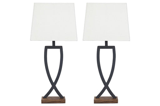 Makara Black/Brown Table Lamp (Set of 2) - L204174 - Gate Furniture