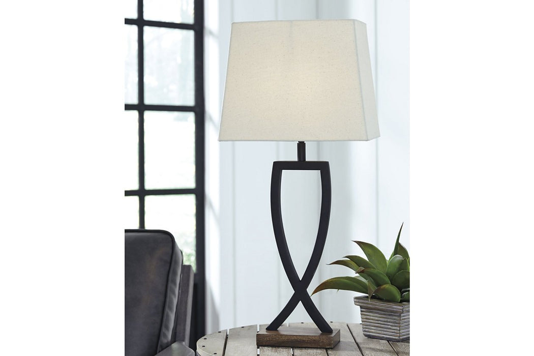 Makara Black/Brown Table Lamp (Set of 2) - L204174 - Gate Furniture