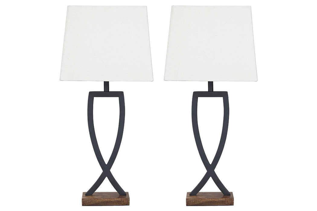 Makara Black/Brown Table Lamp (Set of 2) - L204174 - Gate Furniture