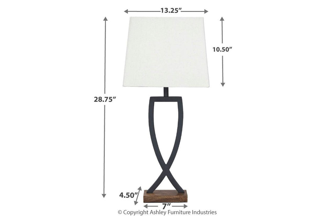 Makara Black/Brown Table Lamp (Set of 2) - L204174 - Gate Furniture