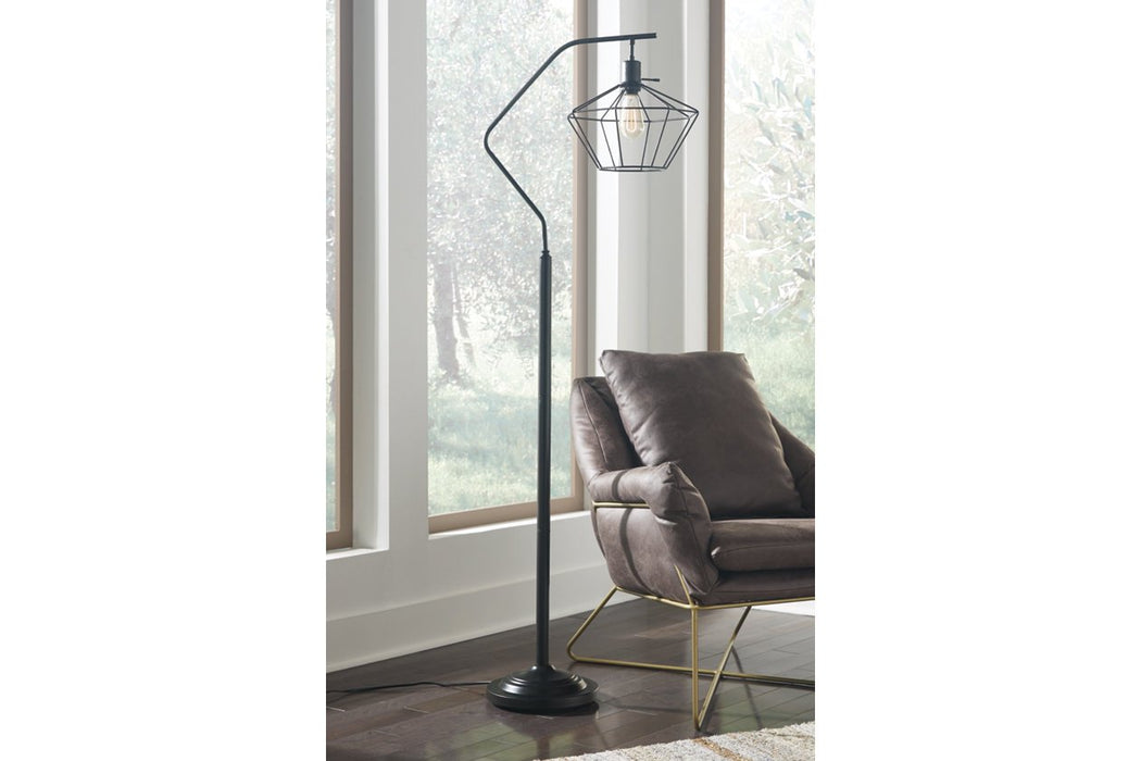 Makeika Black Floor Lamp - L207181 - Gate Furniture