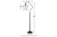 Makeika Black Floor Lamp - L207181 - Gate Furniture