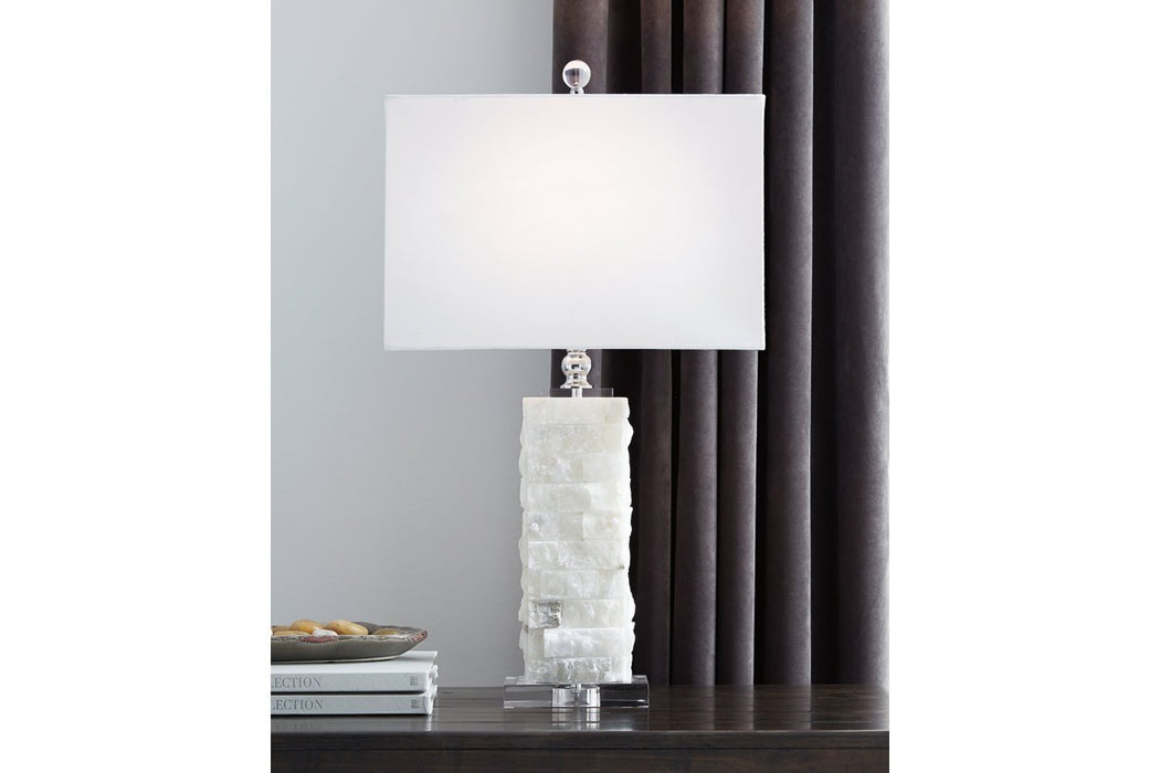 Malise White Table Lamp - L429014 - Gate Furniture