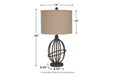 Manasa Dark Brown Table Lamp - L204164 - Gate Furniture