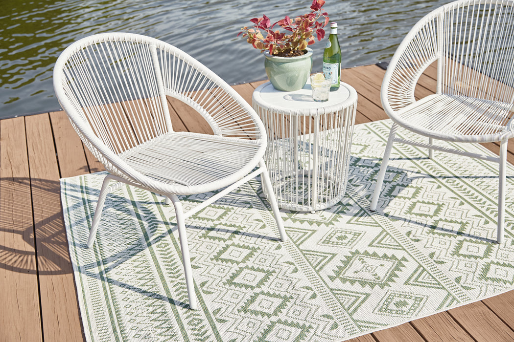 Mandarin Cape Outdoor Table and Chairs (Set of 3) - P312-050 - In Stock Furniture