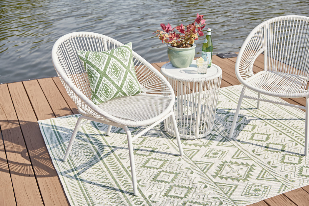 Mandarin Cape Outdoor Table and Chairs (Set of 3) - P312-050 - In Stock Furniture