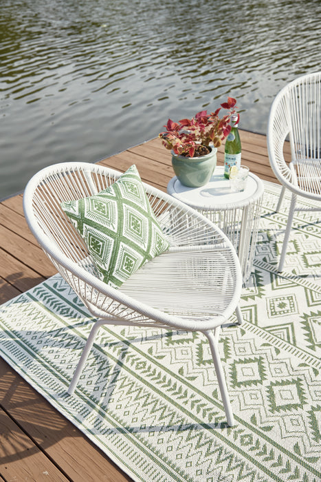 Mandarin Cape Outdoor Table and Chairs (Set of 3) - P312-050 - In Stock Furniture