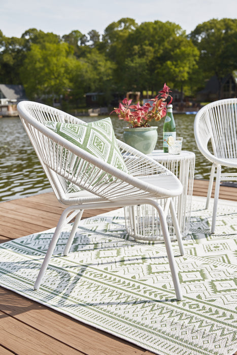 Mandarin Cape Outdoor Table and Chairs (Set of 3) - P312-050 - In Stock Furniture