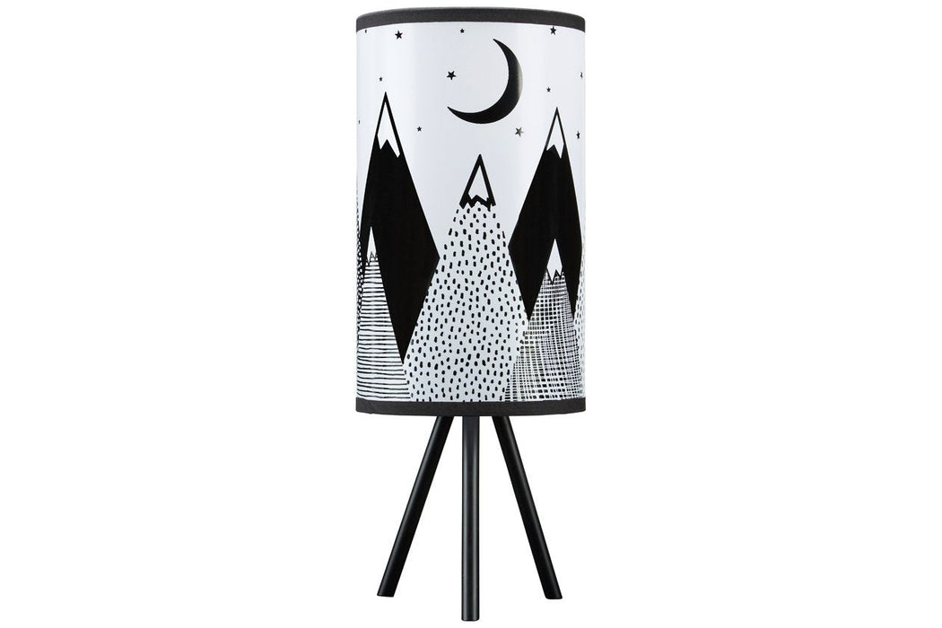 Manu White/Black Table Lamp - L857834 - Gate Furniture