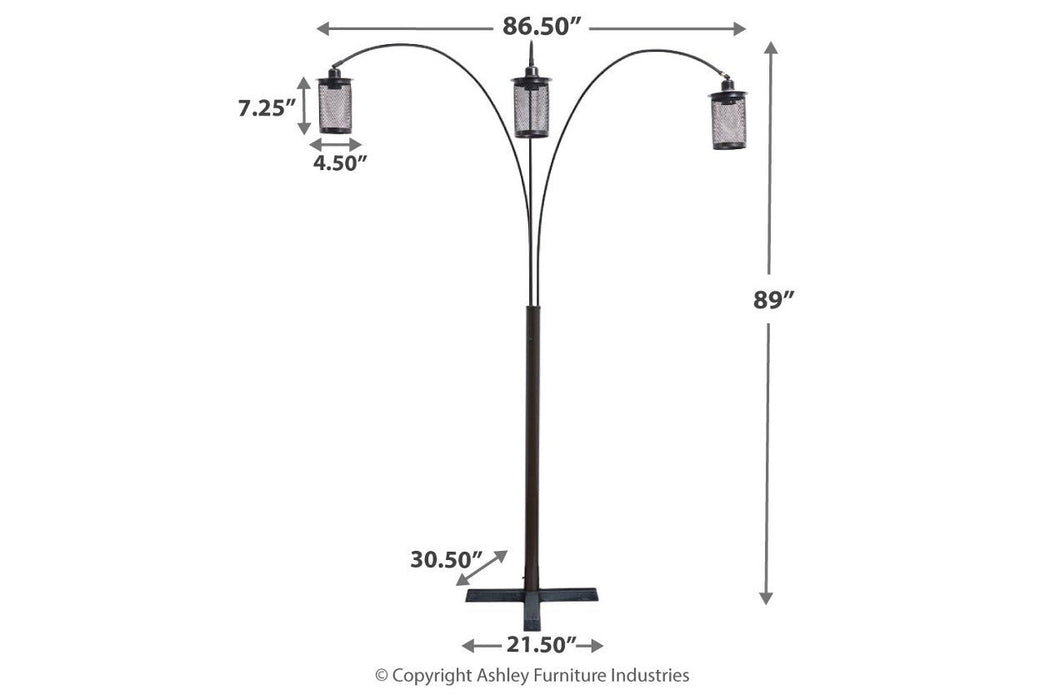 Maovesa Bronze Floor Lamp - L725109 - Gate Furniture