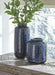 Marenda Navy Blue Vase (Set of 2) - A2000130 - Gate Furniture
