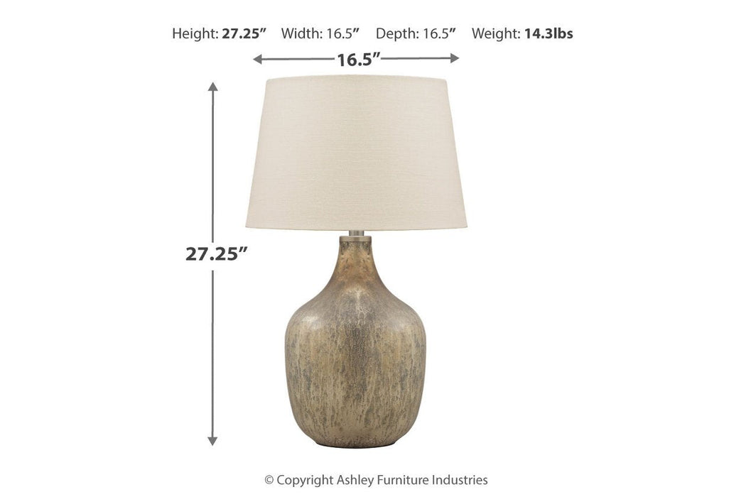 Mari Gray/Gold Finish Table Lamp - L430664 - Gate Furniture