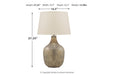 Mari Gray/Gold Finish Table Lamp - L430664 - Gate Furniture