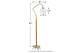 Marilee Antique Brass Finish Floor Lamp - L207151 - Gate Furniture