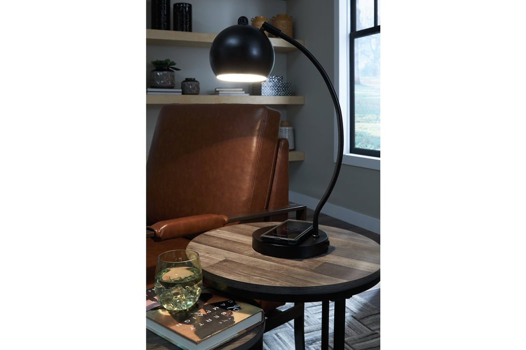 Marinel Black Desk Lamp - L206002 - Gate Furniture