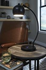 Marinel Black Desk Lamp - L206002 - Gate Furniture