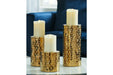 Marisa Gold Finish Candle Holder (Set of 2) - A2000461 - Gate Furniture
