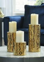 Marisa Gold Finish Candle Holder (Set of 2) - A2000461 - Gate Furniture