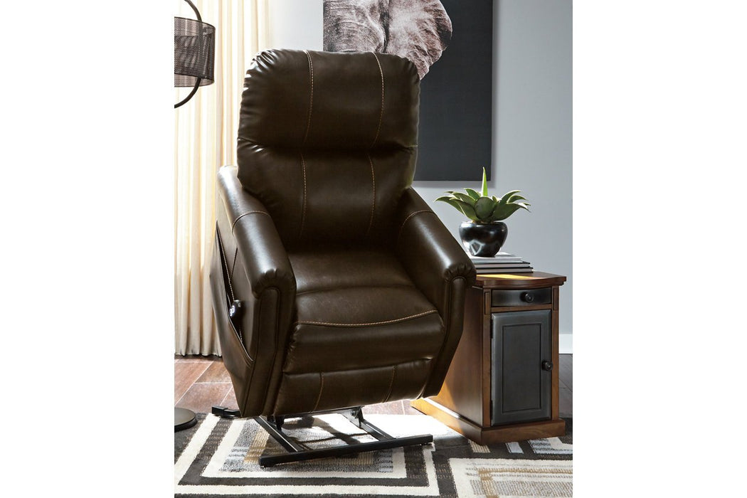 Markridge Chocolate Power Lift Recliner - 3500312 - Gate Furniture
