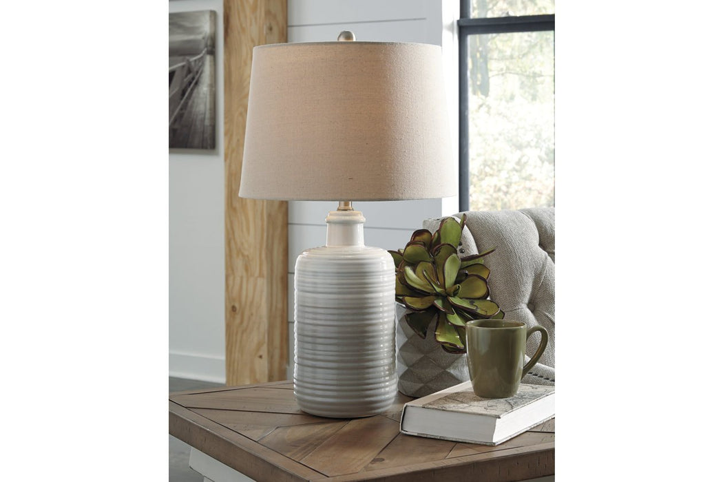 Marnina Taupe Table Lamp (Set of 2) - L121854 - Gate Furniture