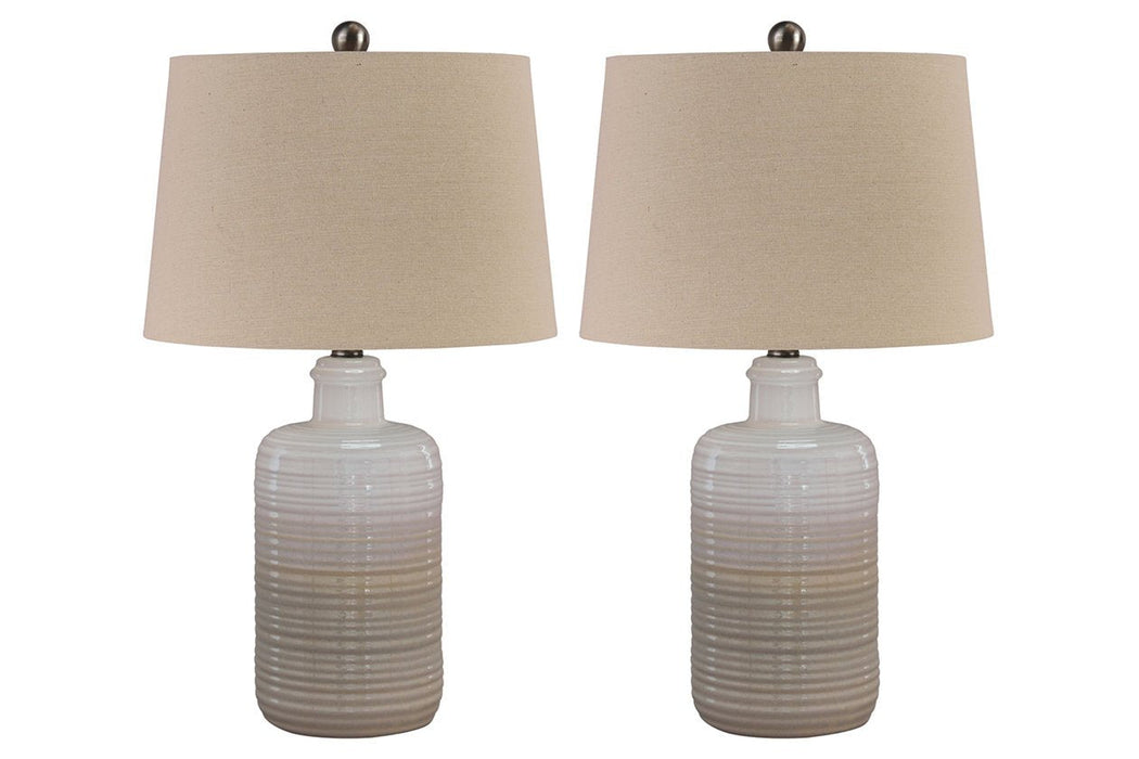 Marnina Taupe Table Lamp (Set of 2) - L121854 - Gate Furniture