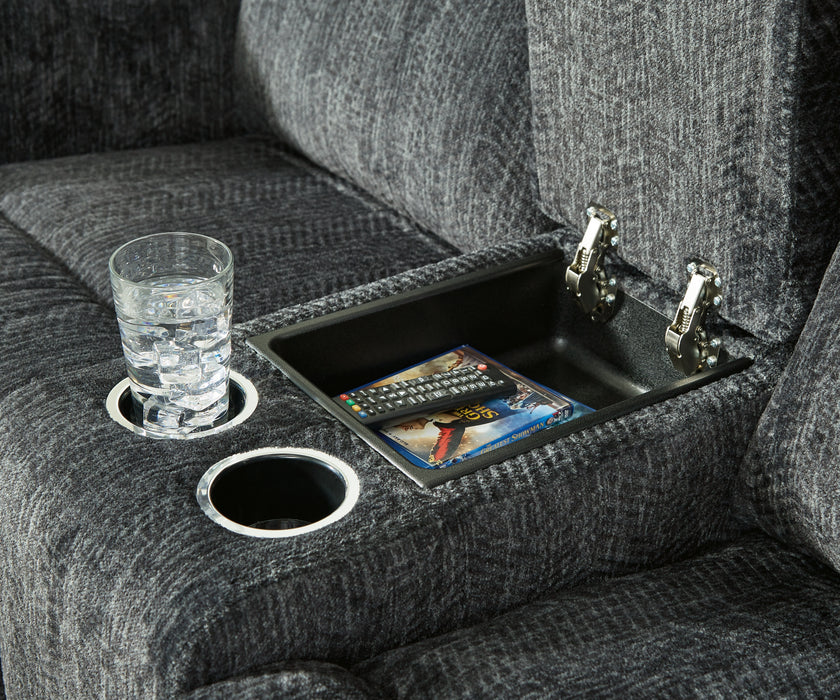 Martinglenn Power Reclining Loveseat with Console - 4650496