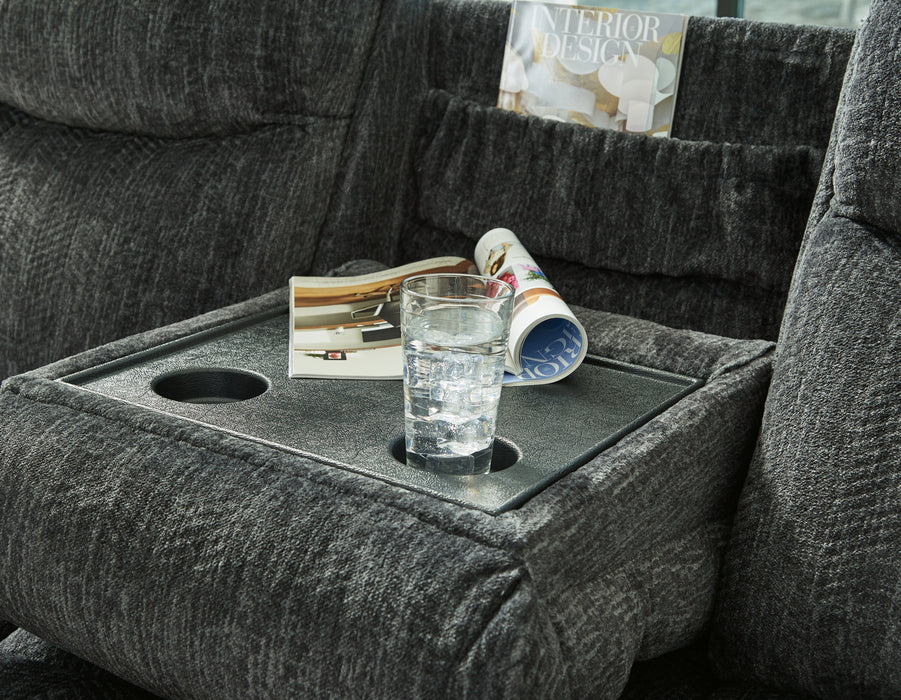Martinglenn Reclining Sofa with Drop Down Table - 4650489