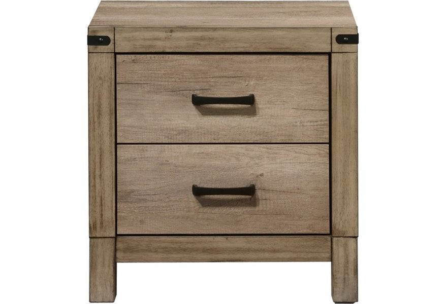 Matteo Light Brown Nightstand - B3200-2-T - Gate Furniture