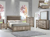 Matteo Light Brown Queen Panel Bed - Gate Furniture