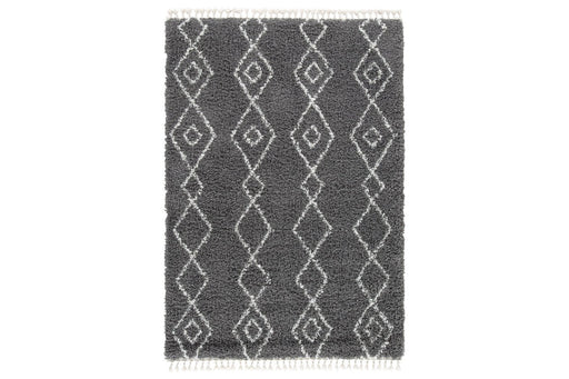Maysel Charcoal/White 7'10" x 9'10" Rug - R404611 - Gate Furniture