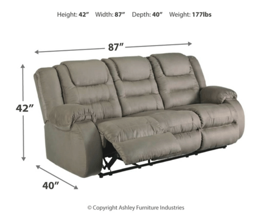 McCade Cobblestone Reclining Living Room Set - Gate Furniture