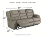 McCade Cobblestone Reclining Living Room Set - Gate Furniture