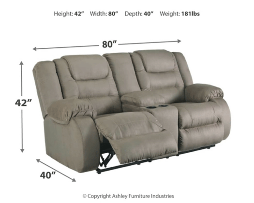 McCade Cobblestone Reclining Living Room Set - Gate Furniture